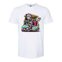 Halloween Skeleton Golf Cart Golfer Softstyle CVC T-Shirt