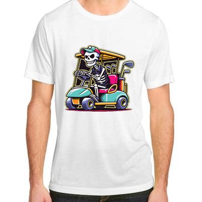 Halloween Skeleton Golf Cart Golfer Adult ChromaSoft Performance T-Shirt