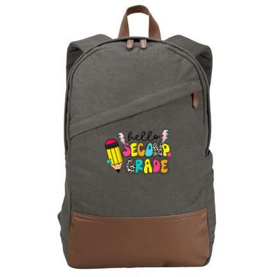 Hello Second Grade Team 2nd Grade Teacher Back To School Cotton Canvas Backpack