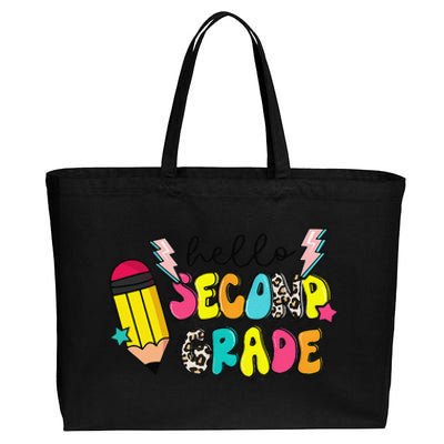 Hello Second Grade Team 2nd Grade Teacher Back To School Cotton Canvas Jumbo Tote