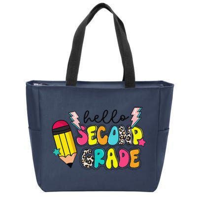 Hello Second Grade Team 2nd Grade Teacher Back To School Zip Tote Bag