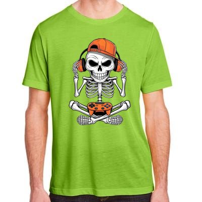 Halloween Skeleton Gamer Video Gaming Adult ChromaSoft Performance T-Shirt