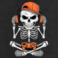 Halloween Skeleton Gamer Video Gaming Adult Drive Performance Visor