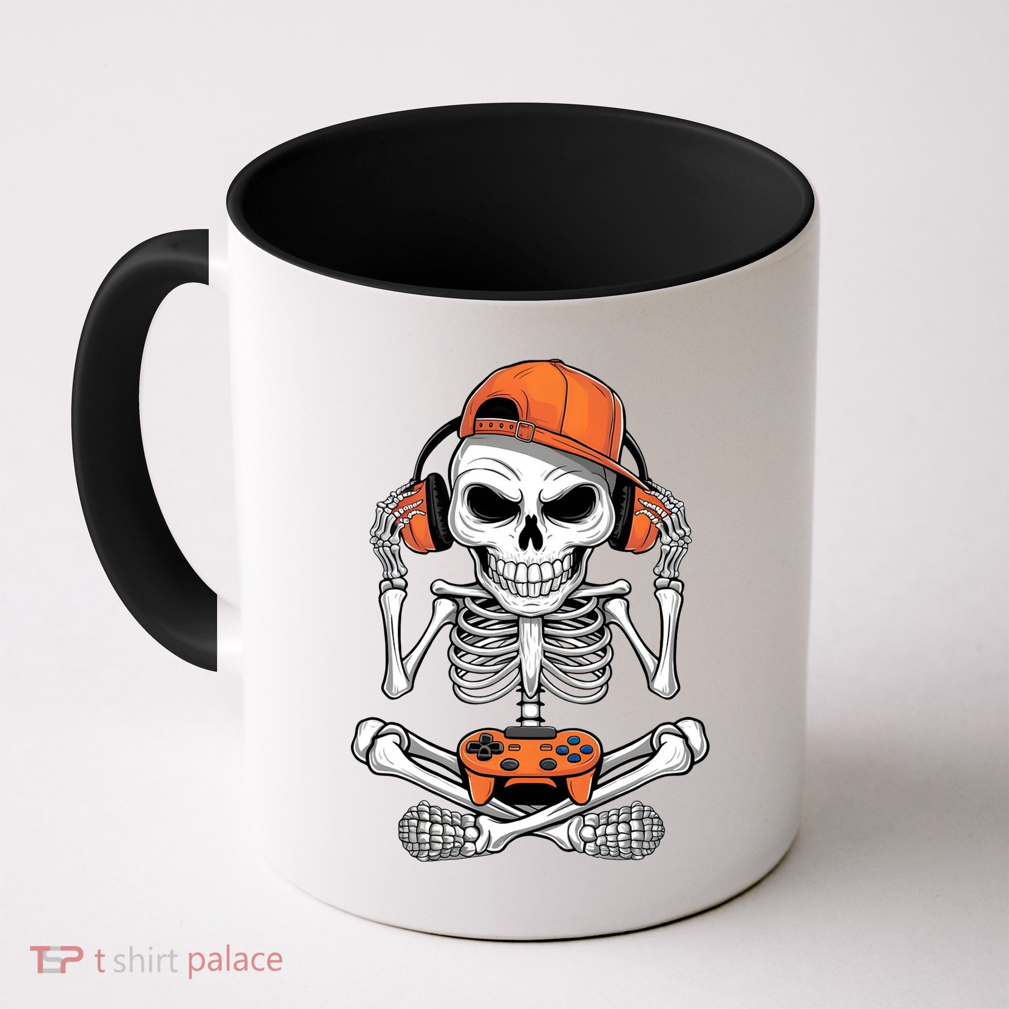 Halloween Skeleton Gamer Video Gaming Mug