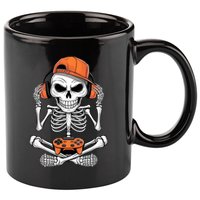 Halloween Skeleton Gamer Video Gaming 11oz C Handle Ceramic Mug