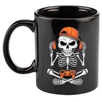 Halloween Skeleton Gamer Video Gaming 11oz C Handle Ceramic Mug