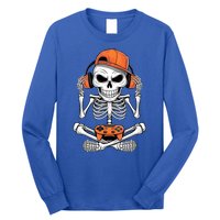 Halloween Skeleton Gamer Video Gaming Long Sleeve Shirt