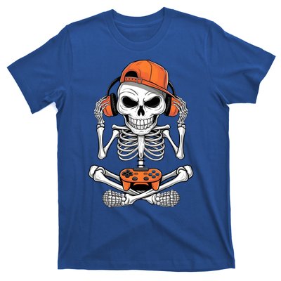 Halloween Skeleton Gamer Video Gaming T-Shirt