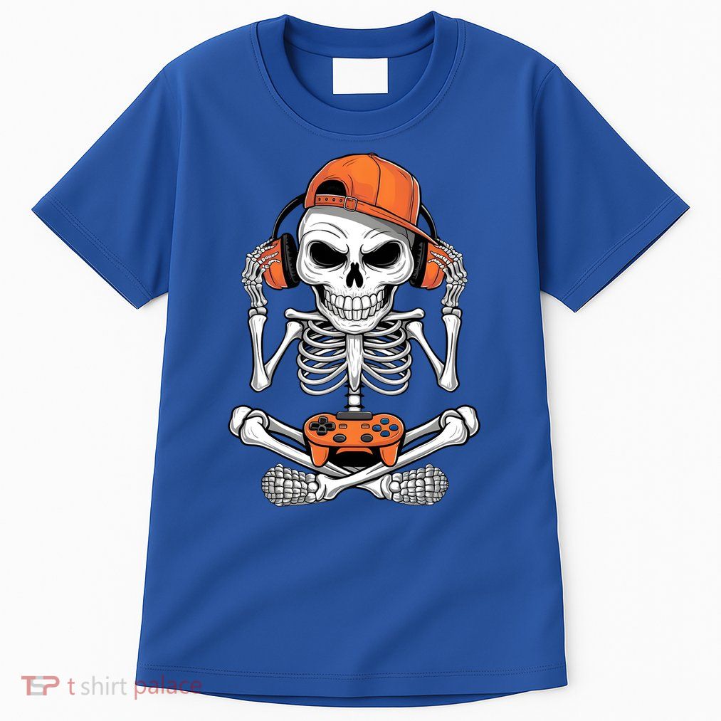 Halloween Skeleton Gamer Video Gaming Tall T-Shirt