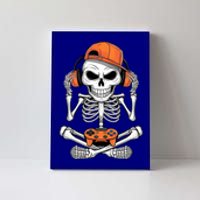 Halloween Skeleton Gamer Video Gaming Canvas