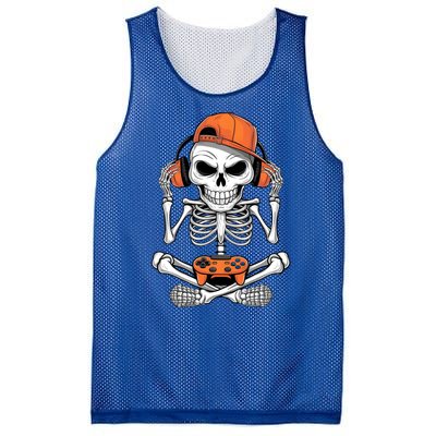 Halloween Skeleton Gamer Video Gaming Mesh Reversible Basketball Jersey Tank