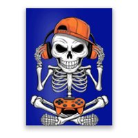 Halloween Skeleton Gamer Video Gaming Poster