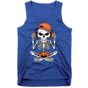 Halloween Skeleton Gamer Video Gaming Tank Top