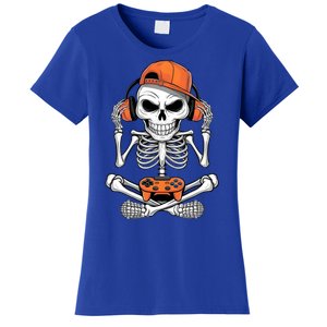 Halloween Skeleton Gamer Video Gaming Women's T-Shirt