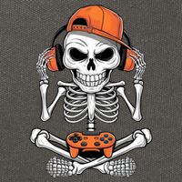 Halloween Skeleton Gamer Video Gaming Cotton Canvas Backpack