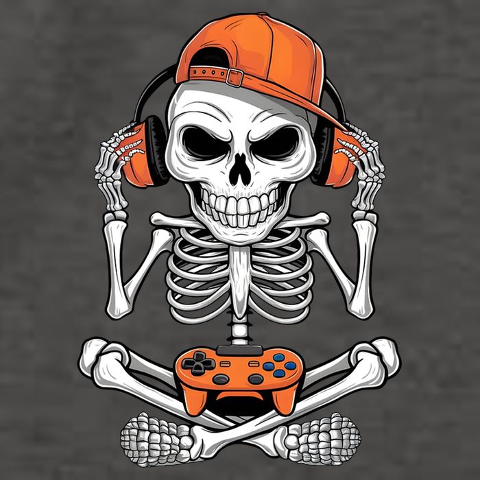 Halloween Skeleton Gamer Video Gaming Vector Backpack