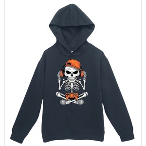 Halloween Skeleton Gamer Video Gaming Urban Pullover Hoodie