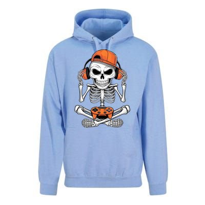 Halloween Skeleton Gamer Video Gaming Unisex Surf Hoodie