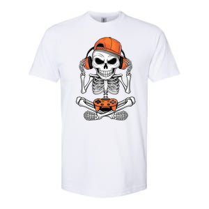 Halloween Skeleton Gamer Video Gaming Softstyle CVC T-Shirt