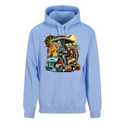 Halloween Skeleton Golf Cart Unisex Surf Hoodie