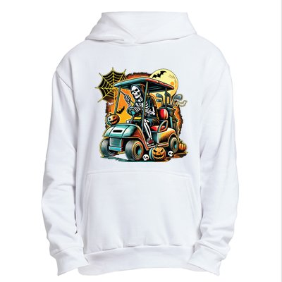 Halloween Skeleton Golf Cart Urban Pullover Hoodie