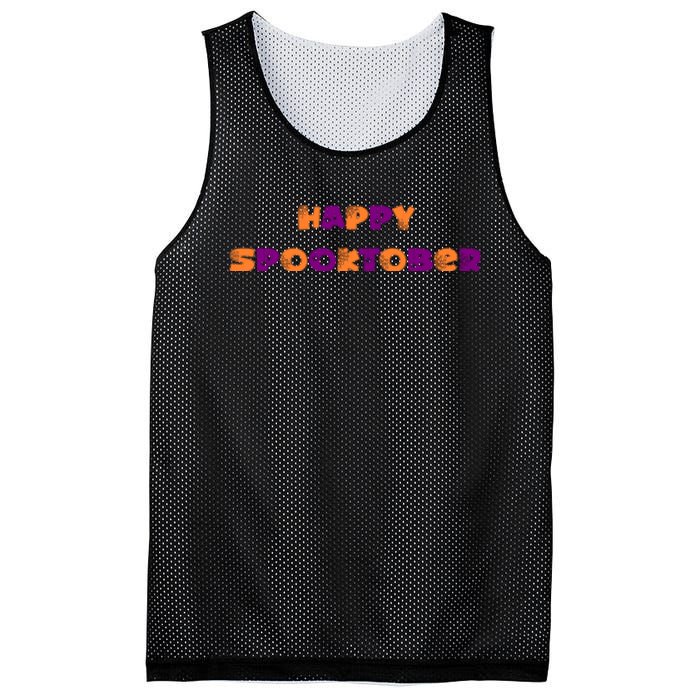 Happy Spooktober Graphic Mesh Reversible Basketball Jersey Tank