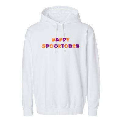 Happy Spooktober Graphic Garment-Dyed Fleece Hoodie