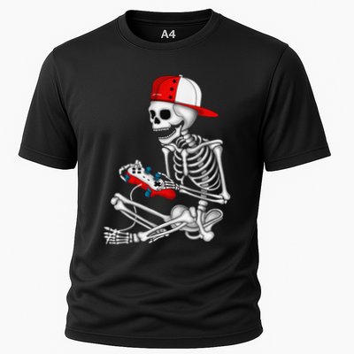 Halloween Skeleton Gamer Video Gaming Gift Performance Shirt