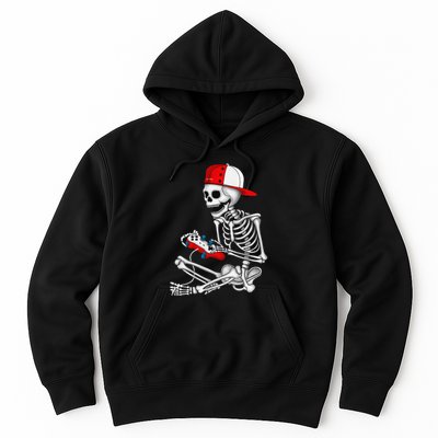 Halloween Skeleton Gamer Video Gaming Gift Hoodie