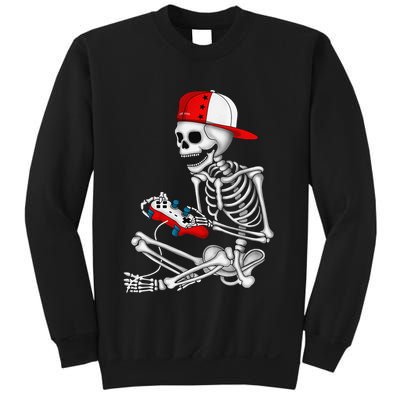 Halloween Skeleton Gamer Video Gaming Gift Sweatshirt