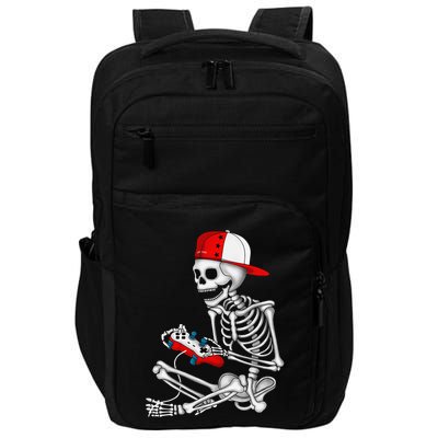 Halloween Skeleton Gamer Video Gaming Gift Impact Tech Backpack