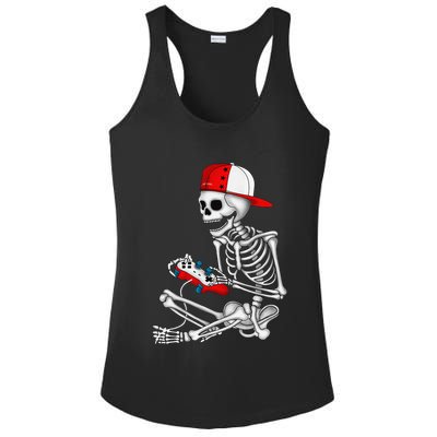 Halloween Skeleton Gamer Video Gaming Gift Ladies PosiCharge Competitor Racerback Tank