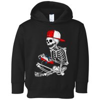 Halloween Skeleton Gamer Video Gaming Gift Toddler Hoodie