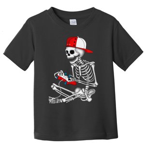 Halloween Skeleton Gamer Video Gaming Gift Toddler T-Shirt