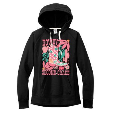 Howdy Second Grade Western 2nd Grade Teacher Cowboy Cowgirl Women's Fleece Hoodie