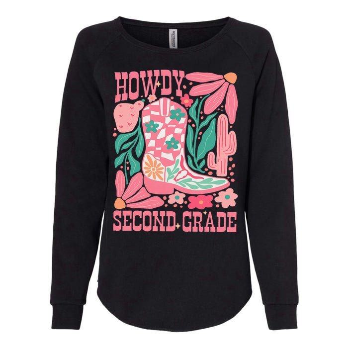 Howdy Second Grade Western 2nd Grade Teacher Cowboy Cowgirl Womens California Wash Sweatshirt