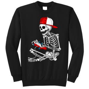 Halloween Skeleton Gamer Video Gaming Gift Sweatshirt