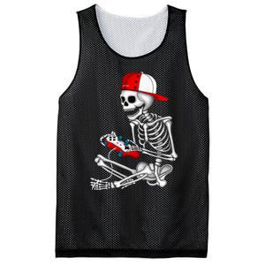 Halloween Skeleton Gamer Video Gaming Gift Mesh Reversible Basketball Jersey Tank