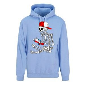 Halloween Skeleton Gamer Video Gaming Gift Unisex Surf Hoodie