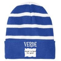 HOT SAUCES Group Halloween Costumes VERDE TACO SAUCE Striped Beanie with Solid Band