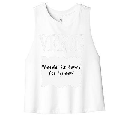 HOT SAUCES Group Halloween Costumes VERDE TACO SAUCE Women's Racerback Cropped Tank