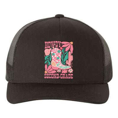 Howdy Second Grade Western 2nd Grade Teacher Cowboy Cowgirl Yupoong Adult 5-Panel Trucker Hat