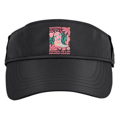 Howdy Second Grade Western 2nd Grade Teacher Cowboy Cowgirl Adult Drive Performance Visor