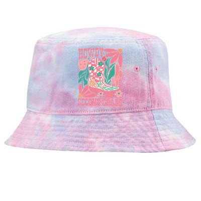 Howdy Second Grade Western 2nd Grade Teacher Cowboy Cowgirl Tie-Dyed Bucket Hat