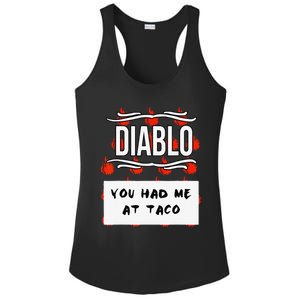 HOT SAUCES Group Halloween DIABLO SAUCE You Had Me At Taco Ladies PosiCharge Competitor Racerback Tank