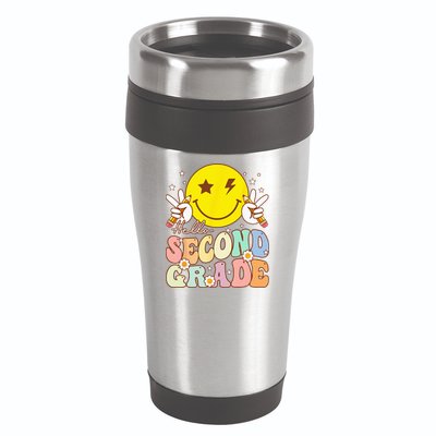 Hello Second Grade Funny Smile Face 2nd Grade Back To School 16oz Travel Tumbler
