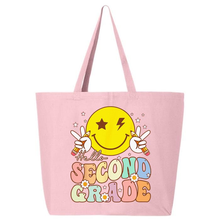Hello Second Grade Funny Smile Face 2nd Grade Back To School 25L Jumbo Tote