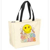 Hello Second Grade Funny Smile Face 2nd Grade Back To School Zip Tote Bag