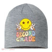 Hello Second Grade Funny Smile Face 2nd Grade Back To School Sustainable Beanie