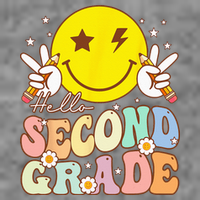 Hello Second Grade Funny Smile Face 2nd Grade Back To School Tall Sweatshirt